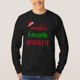 Santas Favorite Biathlete     Biathlon Christmas T-Shirt