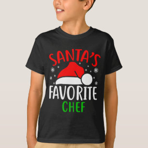 Santas Favorite Chef Funny Christmas Xmas Santa Lo T-Shirt
