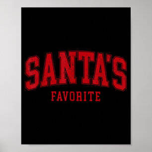 Santas Favorite Christmas Festive Holiday Xmas Poster