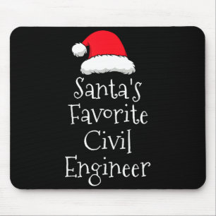 Santas Favorite Civil Engineer - Christmas Funny G Mouse Pad