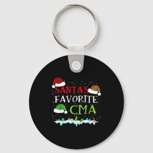 Santa's Favorite Cma Fun Christmas Medical Istant Key Ring
