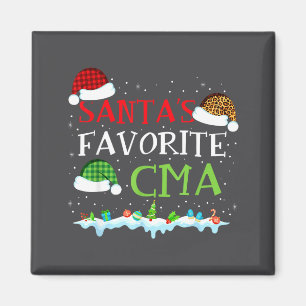 Santa's Favorite Cma Fun Christmas Medical Istant  Magnet