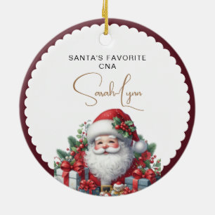 Santa's Favorite CNA Ceramic Tree Decoration