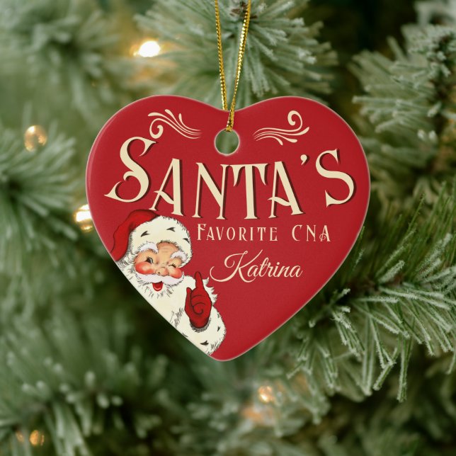 Santa's Favorite CNA Christmas Ornament (Tree)