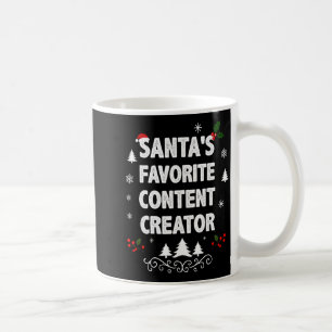Santa's Favorite Content Creator Funny Christmas P Coffee Mug