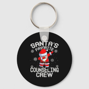 Santa's Favorite Counseling Crew Christmas  Key Ring