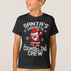 Santa's Favorite Counseling Crew Christmas  T-Shirt