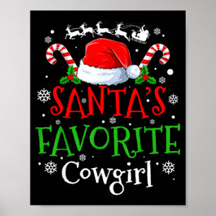 Santa's Favorite Cowgirl Christmas Party  Poster