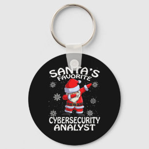 Santa's Favorite Cyber Security Analyst Christmas  Key Ring