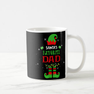 Santas Favorite Dad Funny Elf Family Xmas Coffee Mug