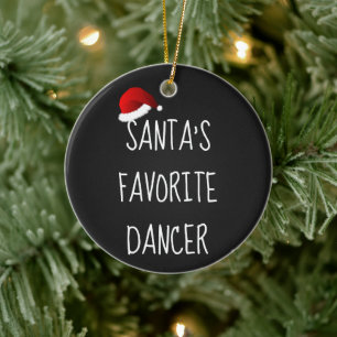 Santa's Favorite Dancer   Christmas Dance Ceramic Tree Decoration