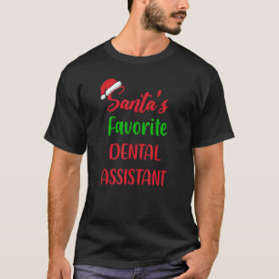 Santas Favorite Dental Assistant Christmas Paj T-Shirt