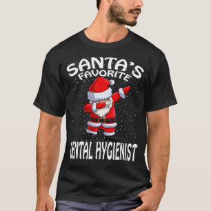 Santas Favorite Dental Hygienist Christmas T-Shirt
