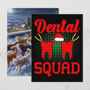 Santas Favorite Dental Hygienist Saves Christmas  Holiday Postcard