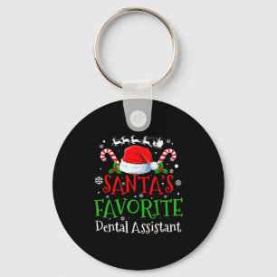 Santa's Favorite Dental Istant Christmas Party Key Ring
