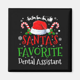 Santa's Favorite Dental Istant Christmas Party  Magnet
