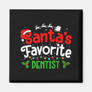 Santa's Favorite Dentist Christmas Party Magnet