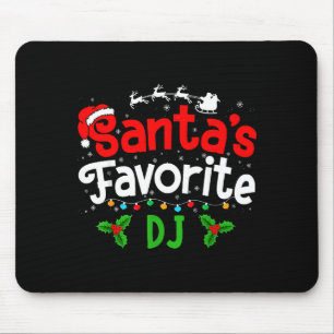 Santa's Favorite Dj Christmas Party Mouse Pad