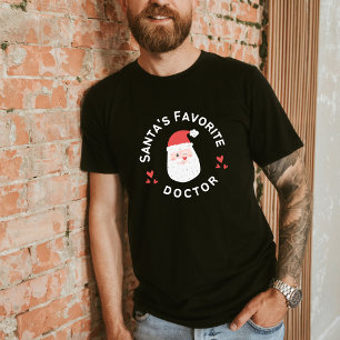 Santa's Favorite Doctor Christmas Present Gift T-Shirt