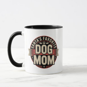 Santa's Favorite Dog Mom Badge Mug