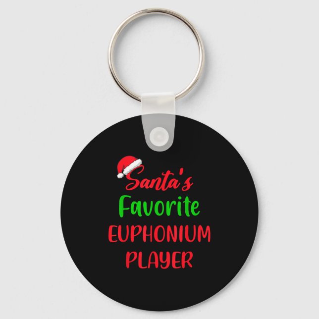 Santas Favorite Euphonium Player Gift Euphonium Ch Key Ring (Front)