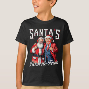 Santa's Favorite Felon Santa Claus Trump Christmas T-Shirt