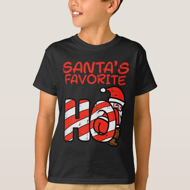 Santas Favorite Funny Naughty Adult Christmas Xmas T-Shirt (Front)