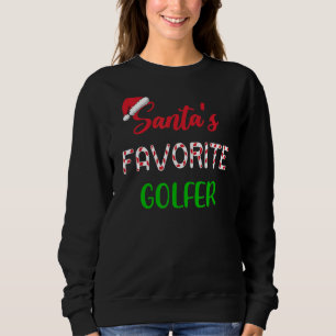 Santas Favorite Golfer Funny Golf Christmas Sweatshirt