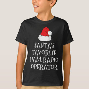 Santa's Favorite Ham Radio Operator Christmas Hat  T-Shirt