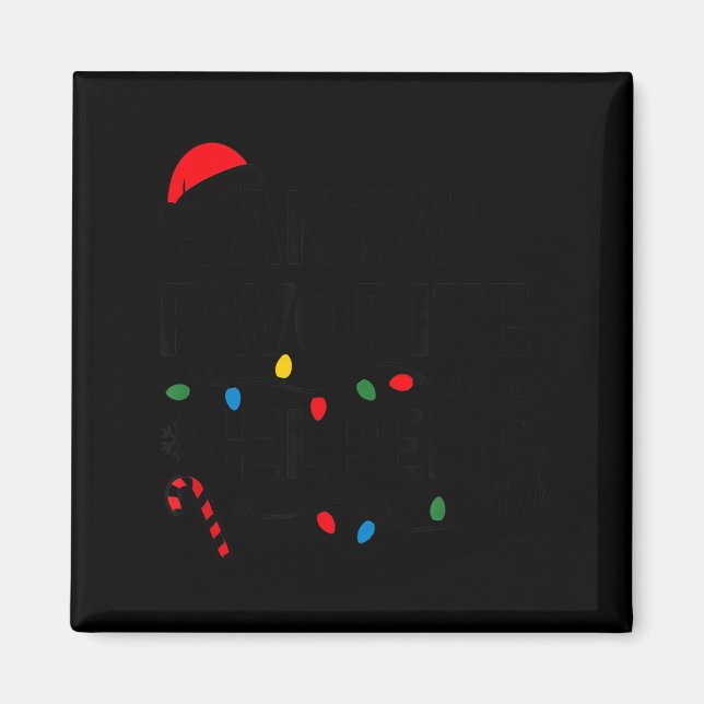 Santa's Favorite Helper Funny Christmas  Magnet (Front)