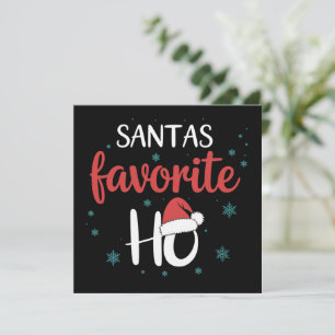 Santa's Favorite Ho Christmas Matching Holiday Card