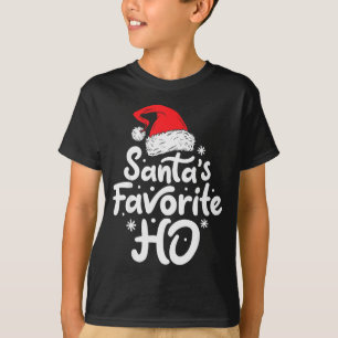 Santa's Favorite Ho Funny Christmas Women Xmas San T-Shirt