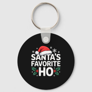 Santa's Favorite Ho Tee Funny Christmas Graphic  Key Ring