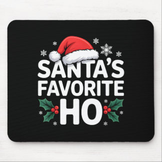 Santa's Favorite Ho Tee Funny Christmas Graphic Mouse Pad