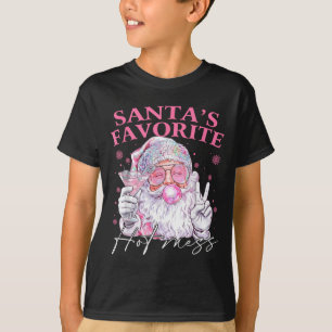 Santa's Favorite Hot Mess Funny Christmas  T-Shirt