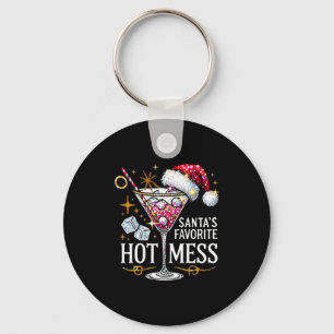 Santa's Favorite Hot Mess Long Sleeve  Key Ring