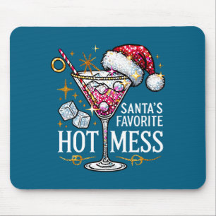 Santa's Favorite Hot Mess Long Sleeve  Mouse Pad