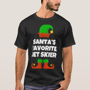 Santas Favorite Jet Skier Gift Christmas Skiing Sk T-Shirt