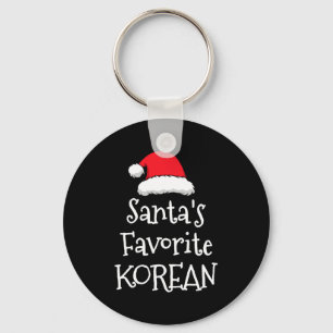 Santas Favorite Korean Christmas Funny Xmas Pajama Key Ring