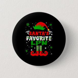 Santa's Favorite Lpn Funny Christmas  6 Cm Round Badge