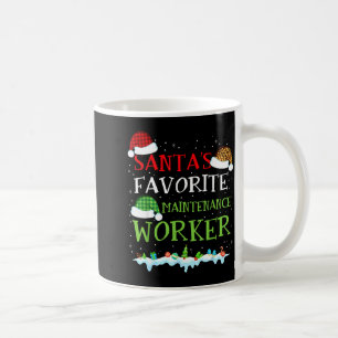 Santa's Favorite Maintenance Worker Fun Christmas Coffee Mug