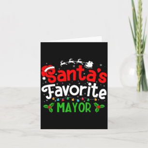 Santa's Favorite Mayor Christmas Party  Card