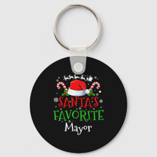 Santa's Favorite Mayor Christmas Party  Key Ring