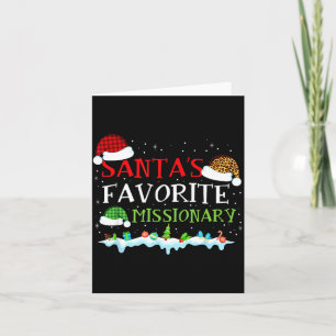 Santa's Favorite Missionary Fun Christmas  Card