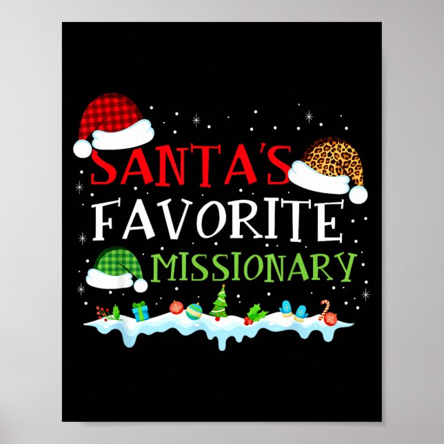 Santa's Favorite Missionary Fun Christmas  Poster (Front)