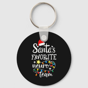 Santa's Favorite Neuro Team Christmas Neurology Nu Key Ring