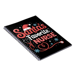 Santa's Favorite Nurse Christmas  Notebook