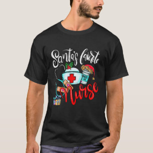 Santas Favorite Nurse  Christmas Xmas RN CNA Nursi T-Shirt