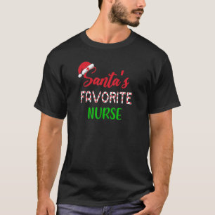 Santas Favorite Nurse     Chritsmas T-Shirt