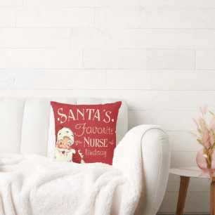 Santa's Favorite Nurse Cushion